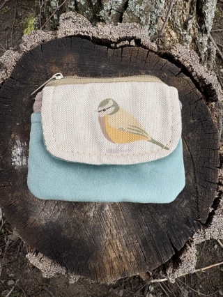 Mini Portfel Pastelowy Ptaszek